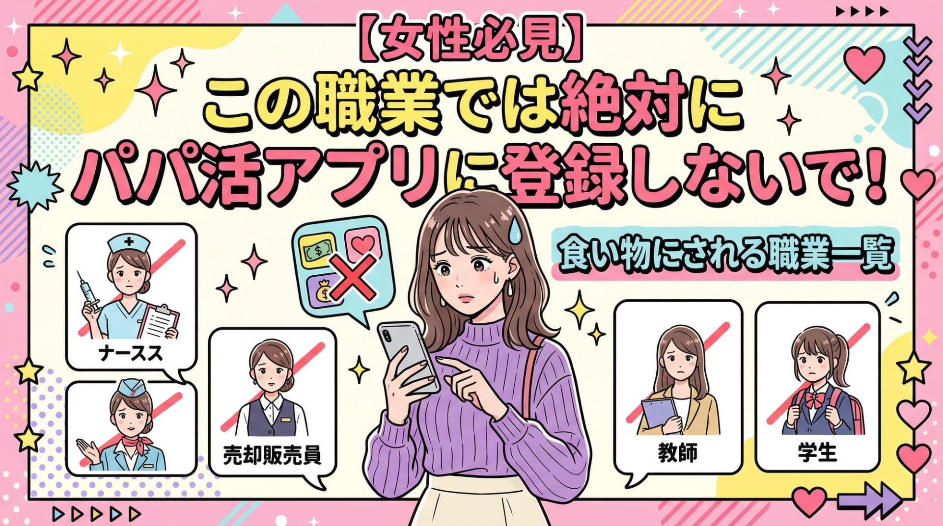 この職業でパパ活アプリに登録したら舐められる│独自調査のデータをもとに解説