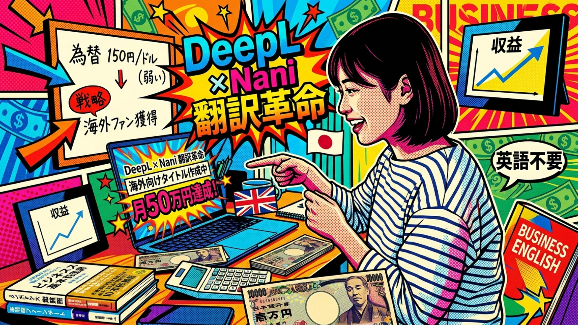 【超円安】myfans海外攻略｜1ドル150円の今、「英語ゼロ」で月50万上乗せする「DeepL×Nani」翻訳・時短革命