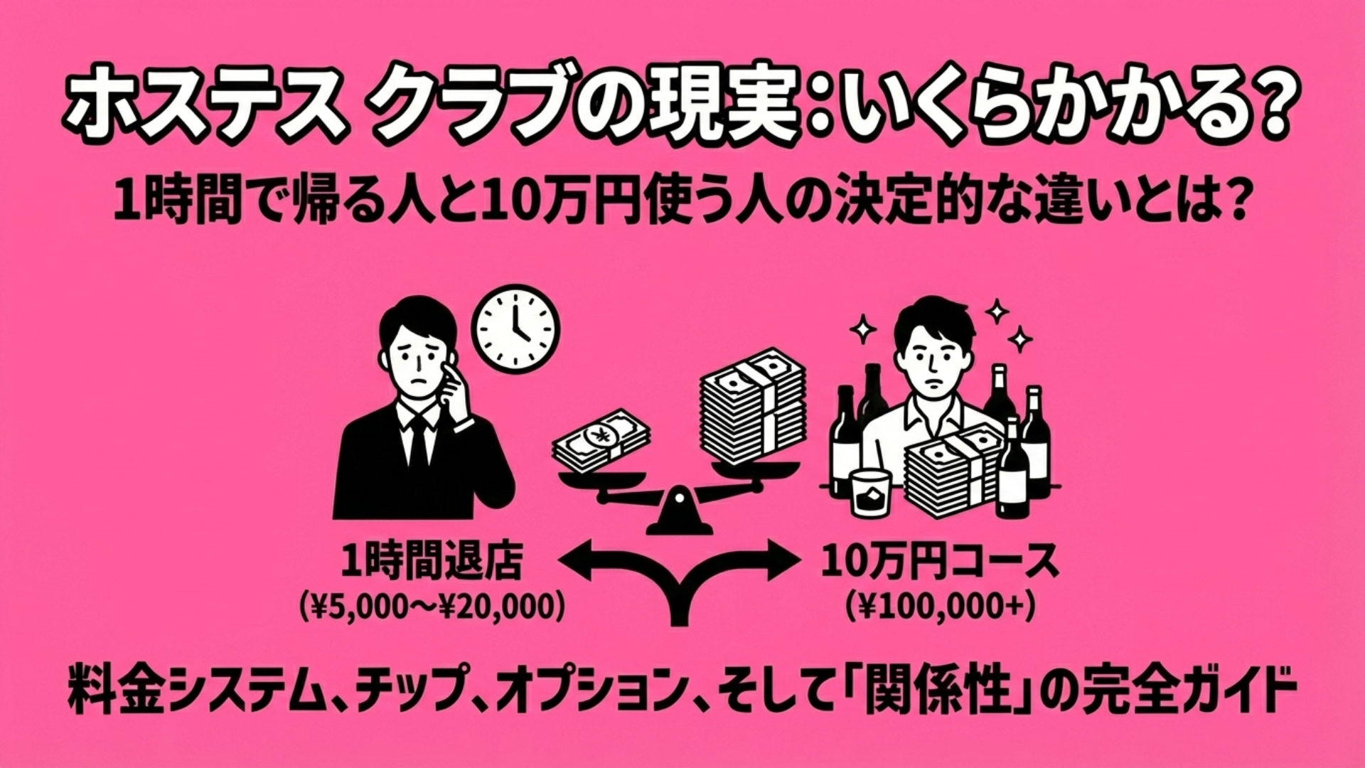 キャバクラって実際いくらかかるの？ 1時間で帰れる人と10万飛ぶ人の決定的な差