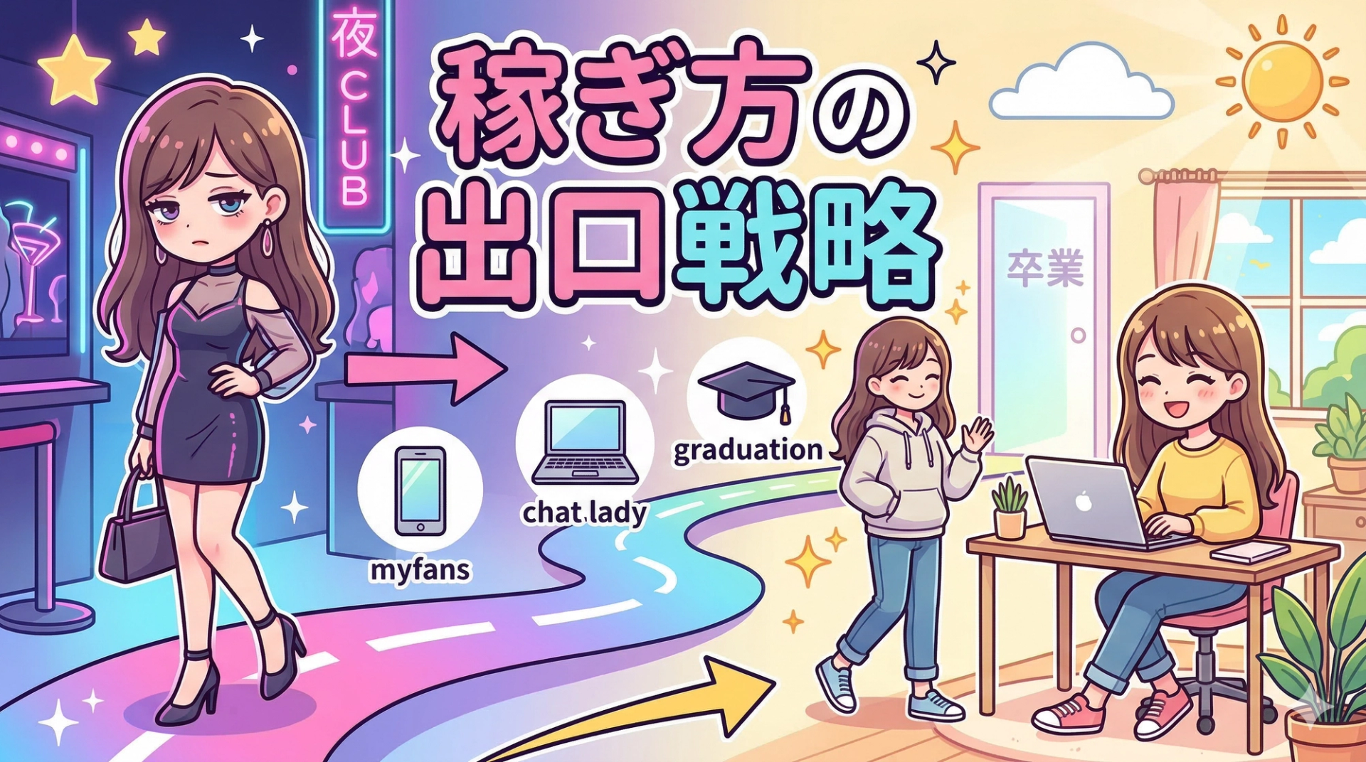 稼ぎ方の出口戦略｜夜職・風俗・パパ活を"卒業"するためのロードマップ