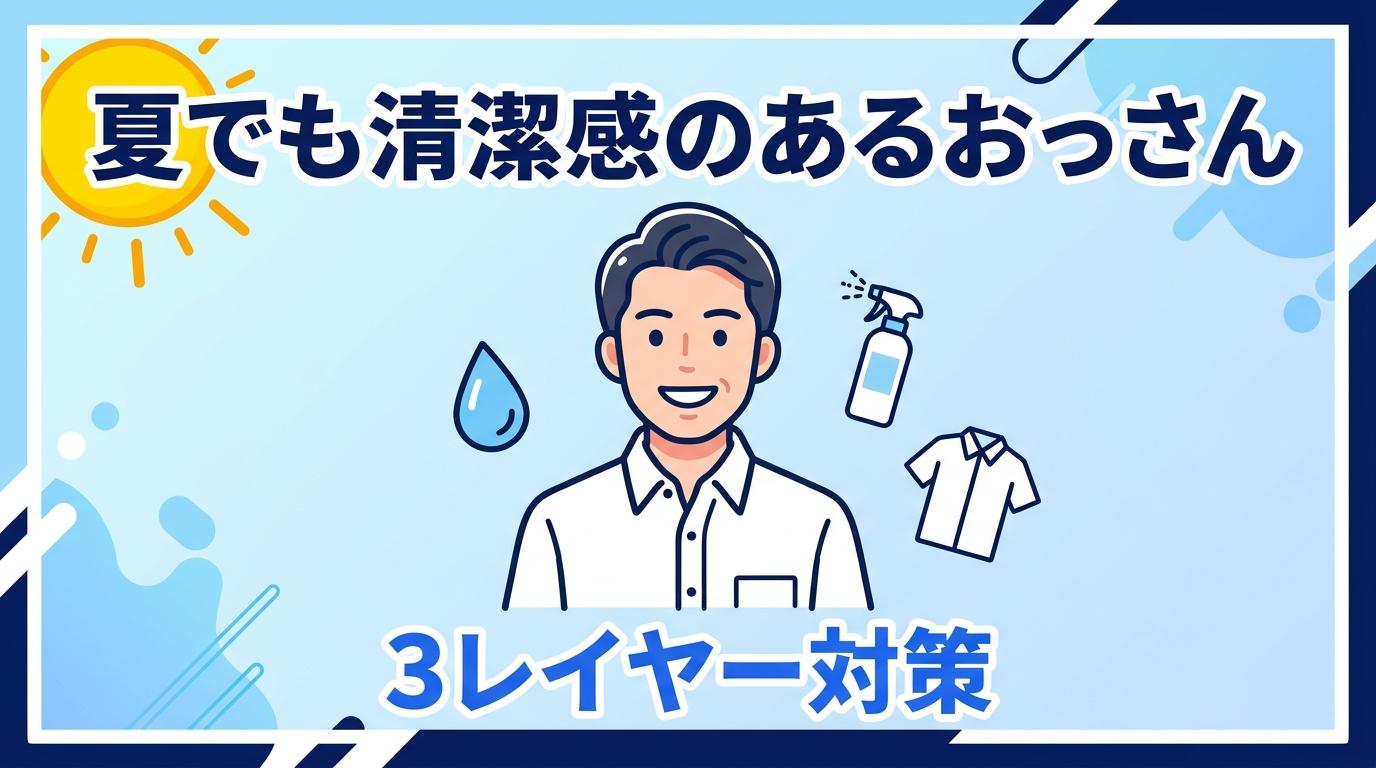 おっさんが夏に清潔感を出す方法｜制汗スプレーだけじゃ足りない3レイヤー対策