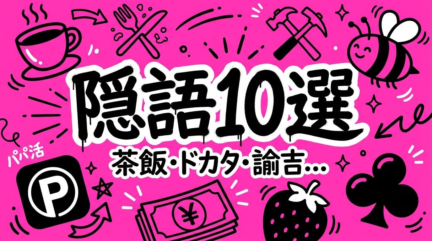 パパ活の隠語10選｜茶飯・ドカタ・諭吉…意味とリスクを徹底解説