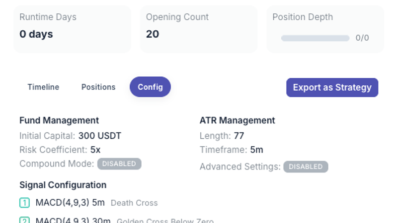 Trading bot detail drawer