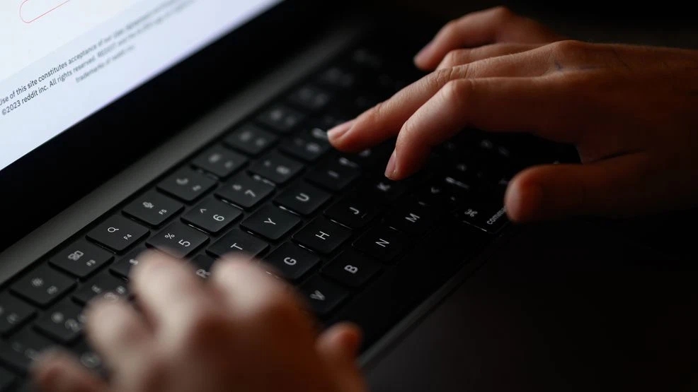 Laptop Keyboard Typing