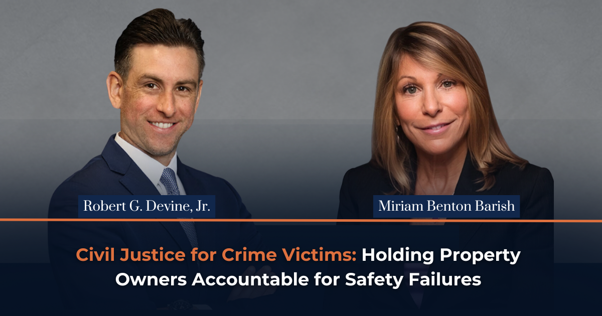 Image Civil Justice for Crime Victims: Holding Property Owners Accountable for Safety and Security Failures