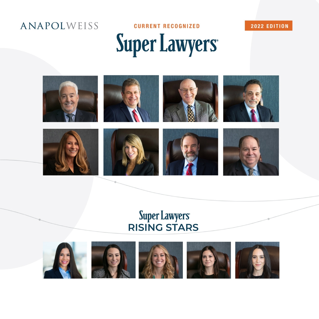 Image Anapol Weiss Attorneys Named 2022 Super Lawyers and Rising Stars