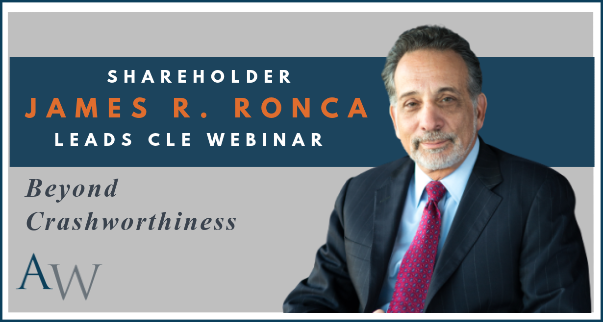 Image Shareholder James R. Ronca Leads CLE Webinar