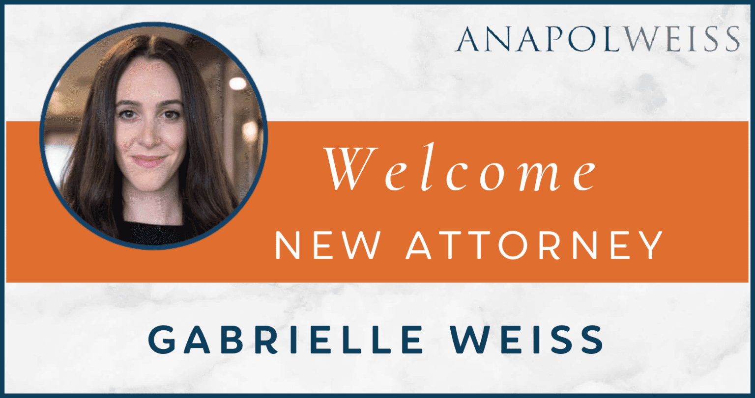 Image Anapol Weiss Welcomes New Associate Gabrielle Weiss