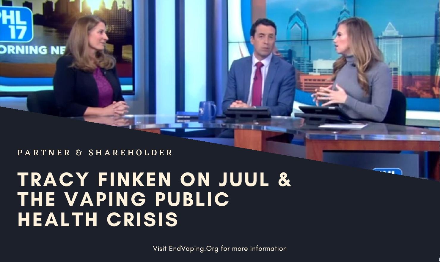 Image Tracy Finken on PHL17- Juul and the Emerging Vaping Public Health Crisis