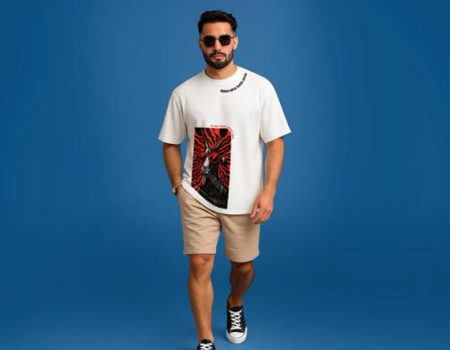 NEVER LOOK BACK DROP SHOULDER TEE