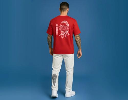 RED FLAG DROP SHOULDER TEE