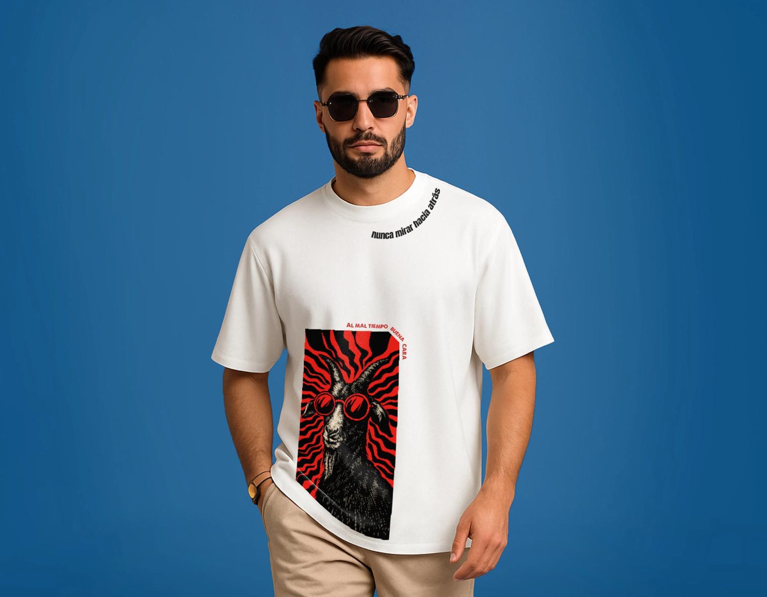 NEVER LOOK BACK DROP SHOULDER TEE thumbnail 2