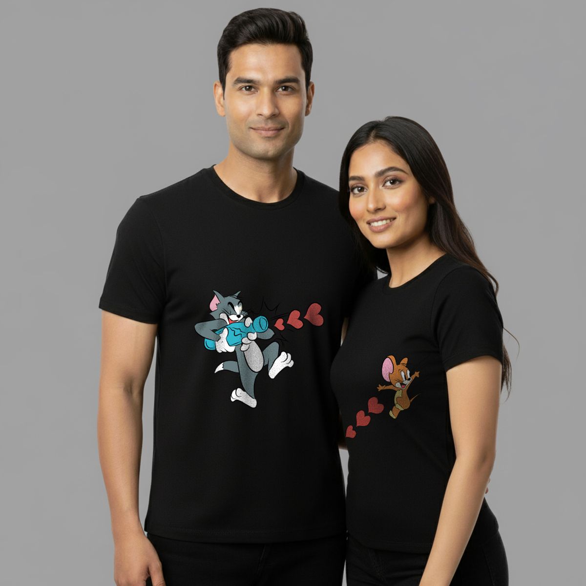 TOM & JERRY COUPLES CUSTOMIZED TEES thumbnail 1