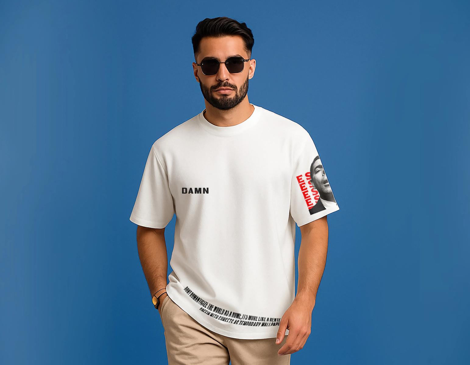 DAMN STATEMENT DROP SHOULDER TEE thumbnail 4