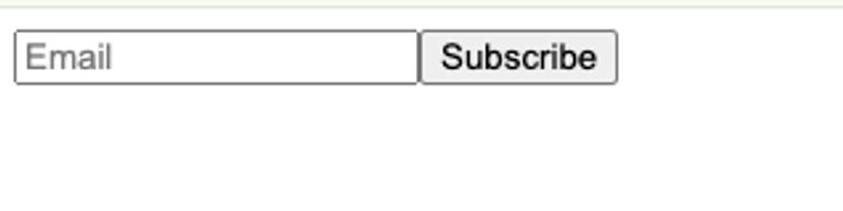 A basic newsletter signup form