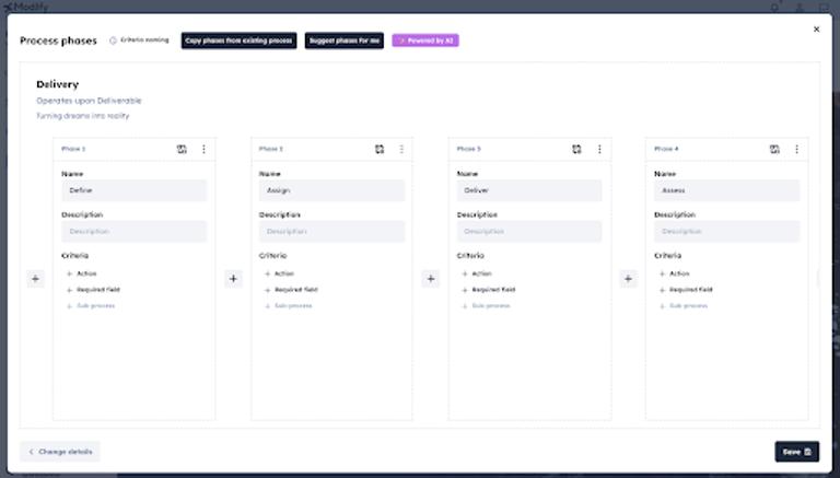 Process set up: Delivery process