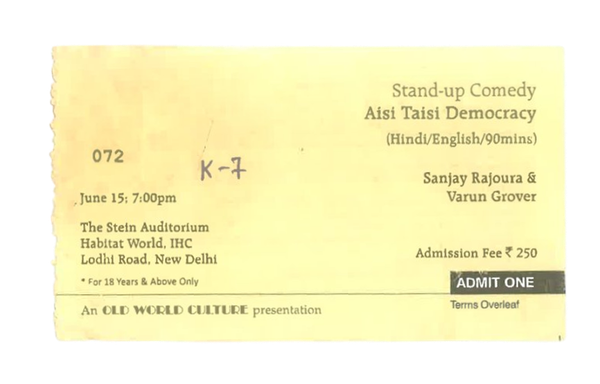 First Aisi Taisi Democracy show, 2014