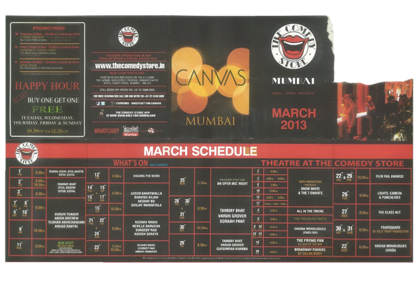 The Comedy Store Mumbai schedule