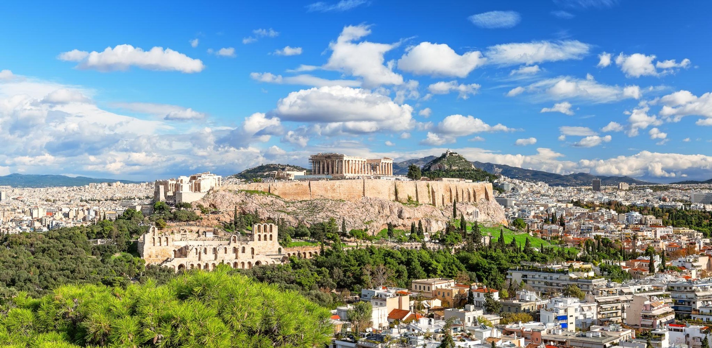 Acrópolis y Partenón de Atenas, Grecia, destino del circuito cultural de 5 días desde Madrid.