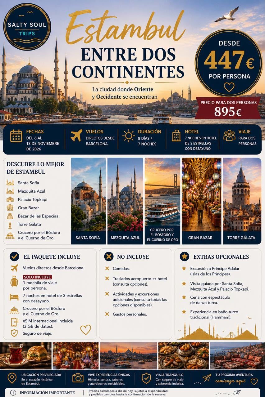 Flyer del viaje a Estambul