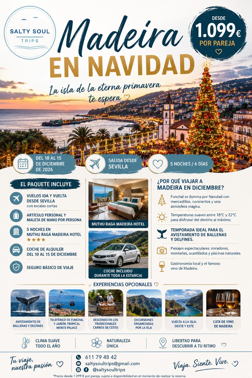 Flyer del viaje a Madeira