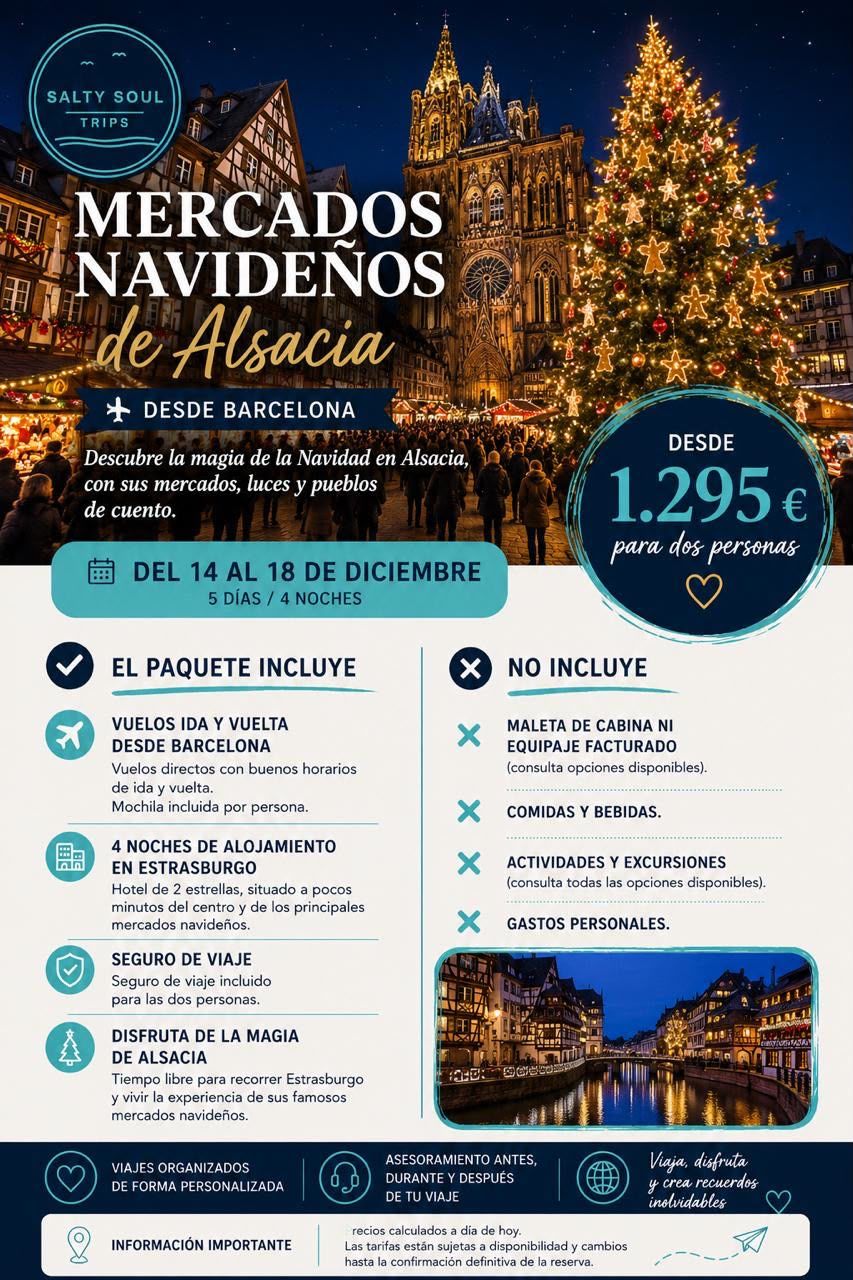 Flyer del viaje a Mercados de Alsacia