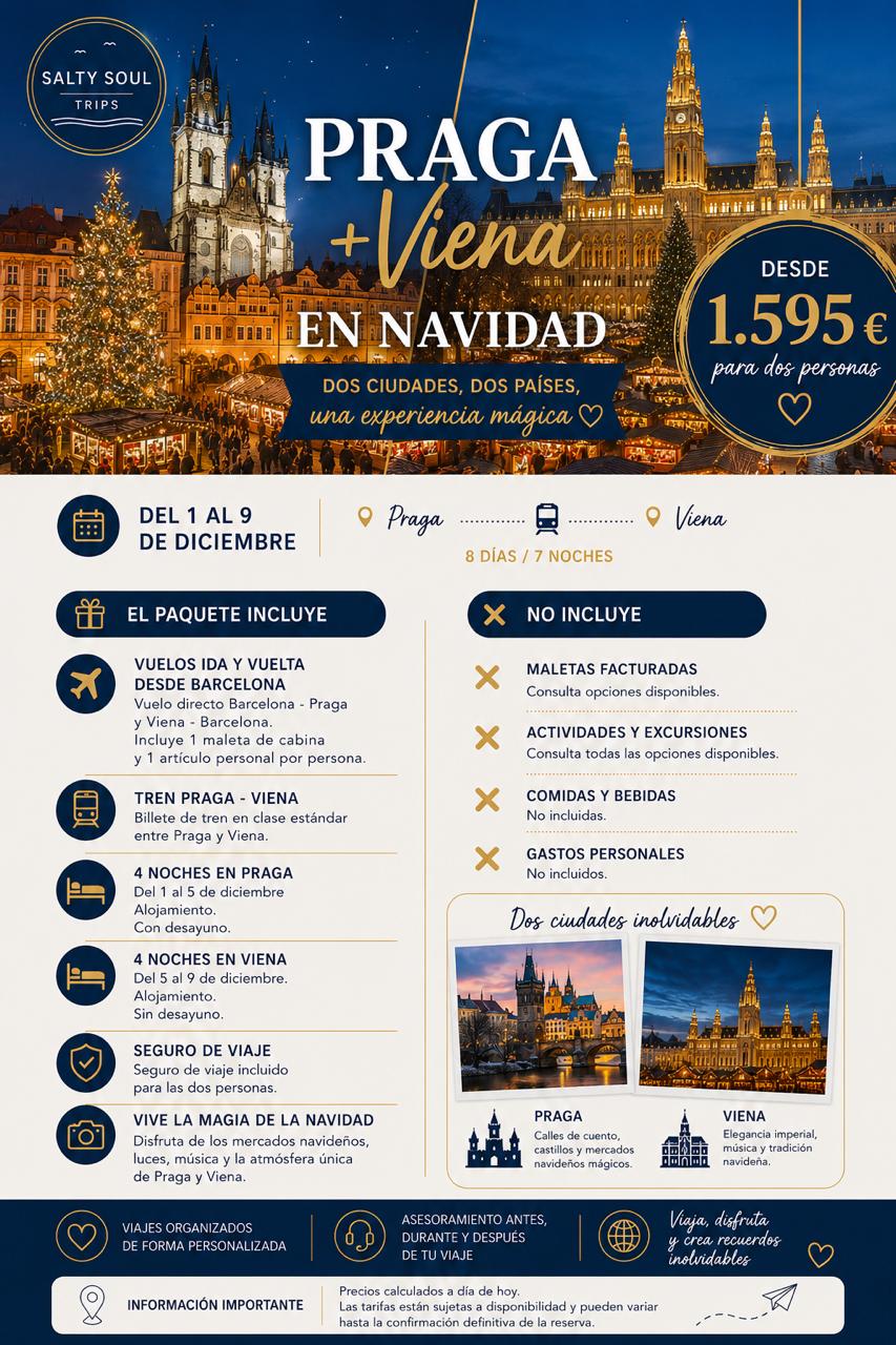 Flyer del viaje a Praga + Viena