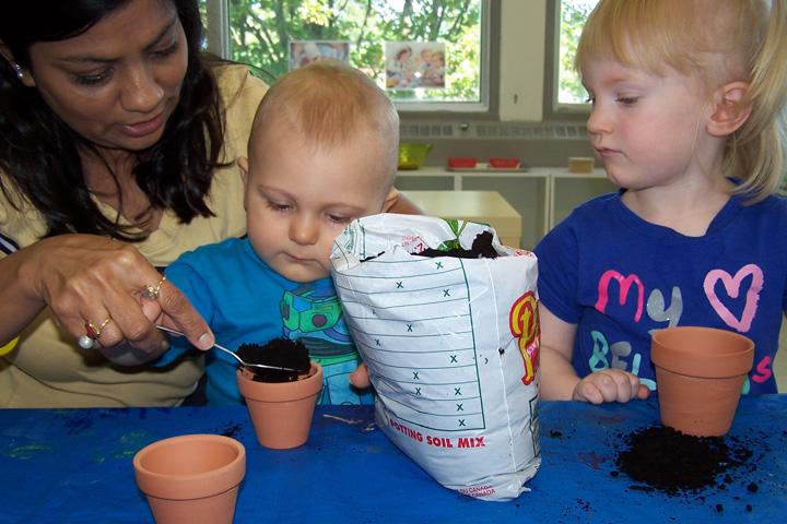 Children gardening at Future Scholars Montessori Academy (4 of 7)