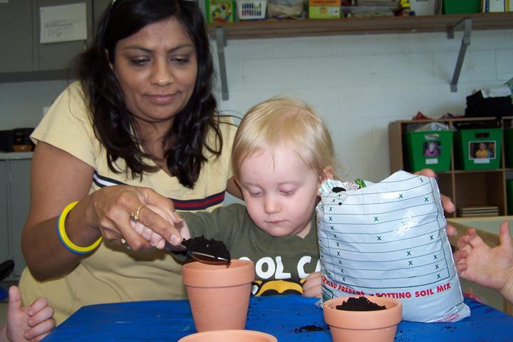 Children gardening at Future Scholars Montessori Academy (3 of 7)