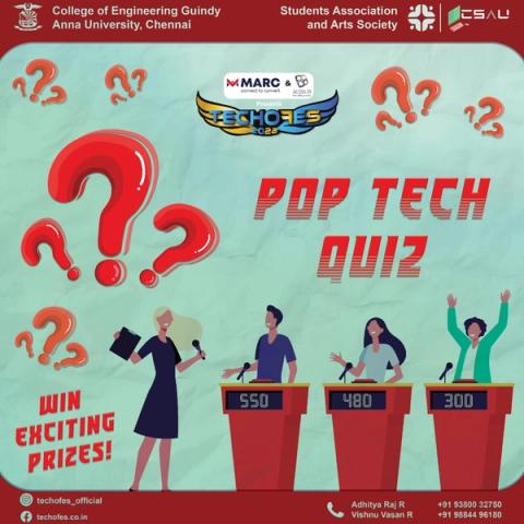 Poster for Pop Tech Quiz