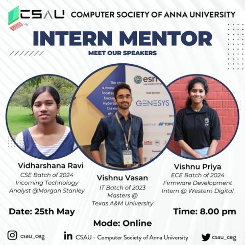 Poster for Intern Mentor - III