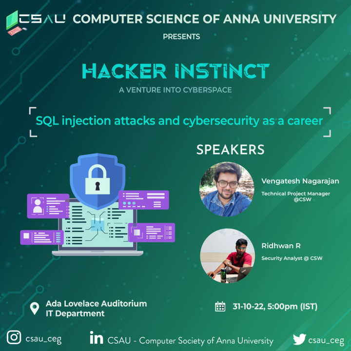 Poster for Hacker Instinct - A venture into Cyberspace