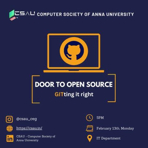 Poster for Door To Open Source - GITting it Right