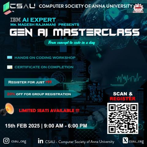 Poster for Gen AI Masterclass