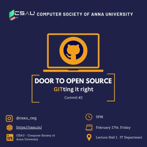 Poster for Door To Open Source - GITting it Right Commit #2