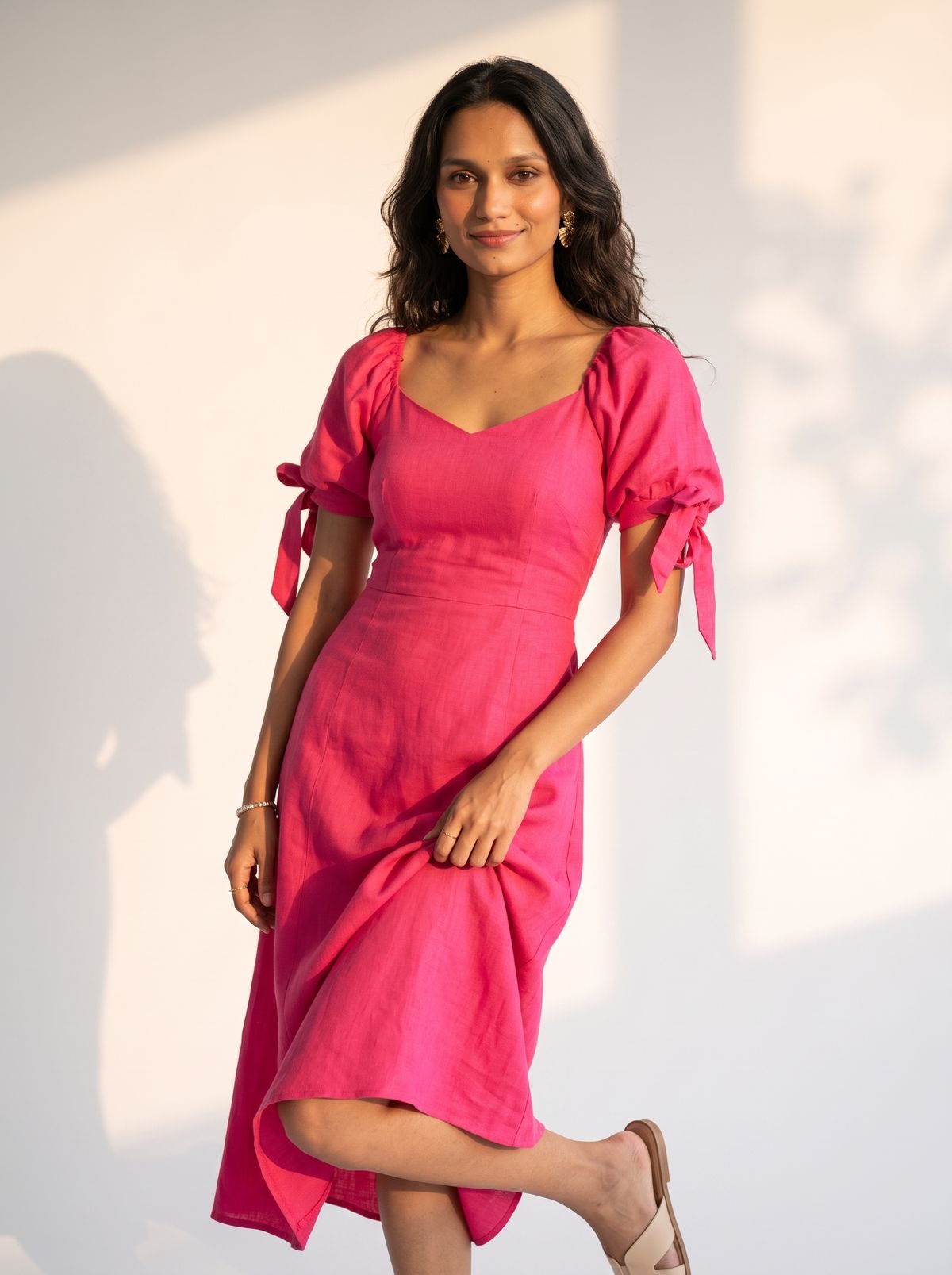 Fuchsia Resort Midi Dress