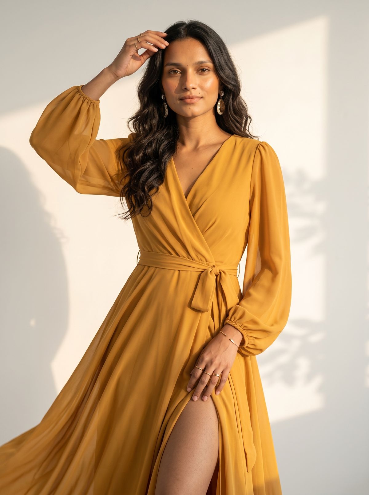 Golden Mustard Boho Maxi Dress