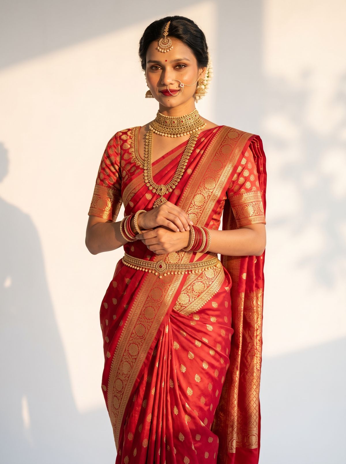 Bridal Red Banarasi Saree