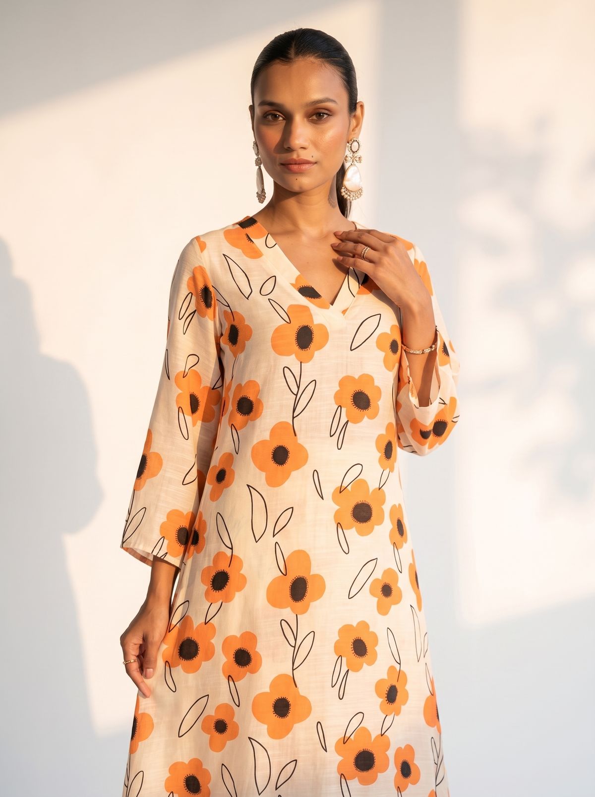 Orange Blossom Lounge Maxi Dress