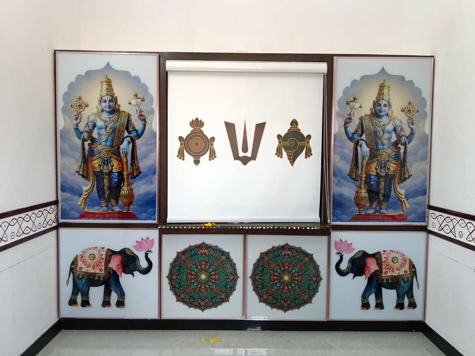 Pooja room transformation in vintage outfit