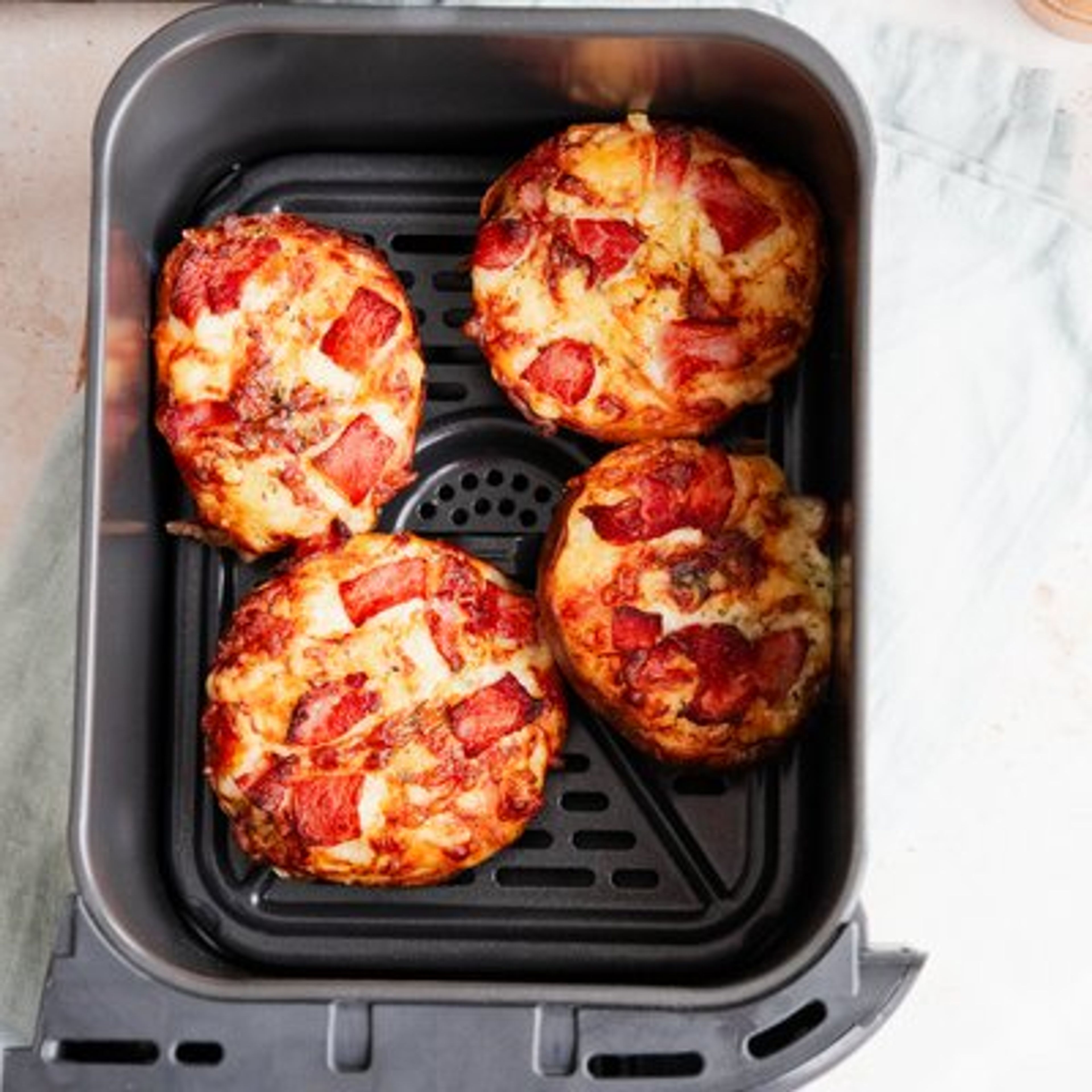Cheese & Bacon Potato Skins air fryer recipe
