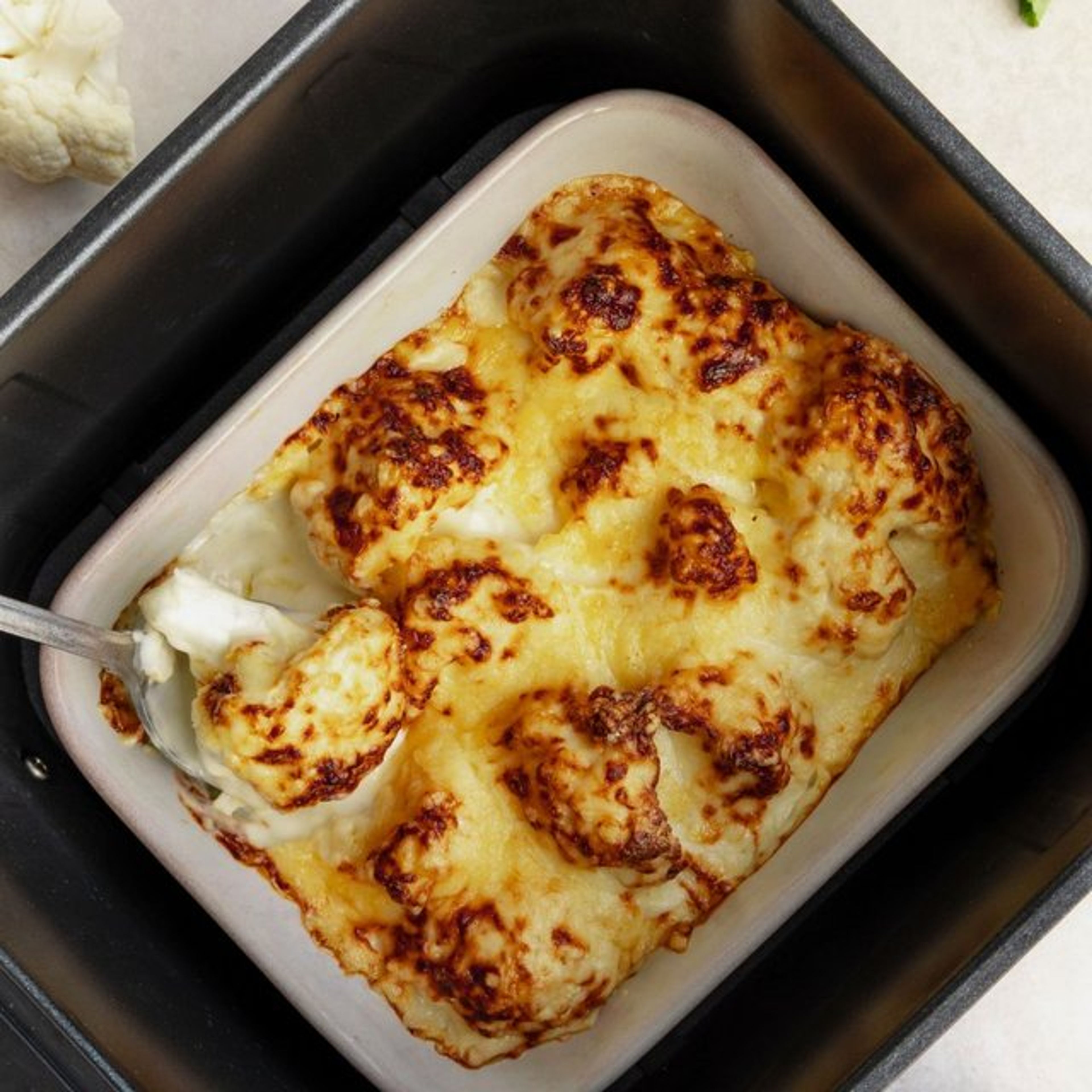 Bubbly-Crust Cauliflower Cheese