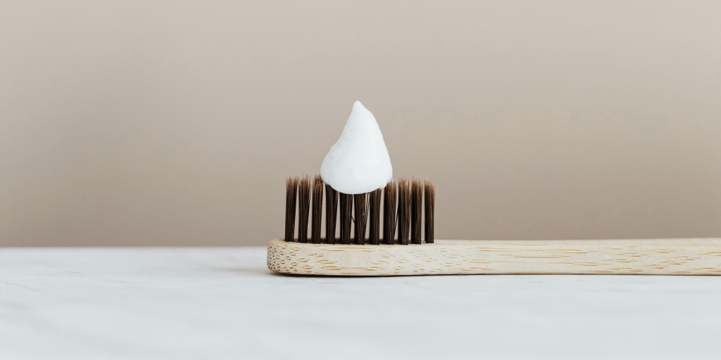 Toothbrush with toothpaste for dental health awareness