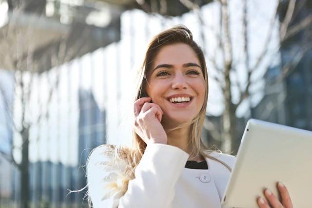 Young woman talking on the phone
