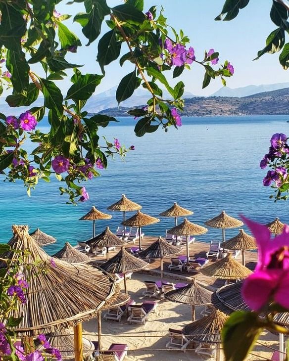 Scenic Vlore beach in Albania