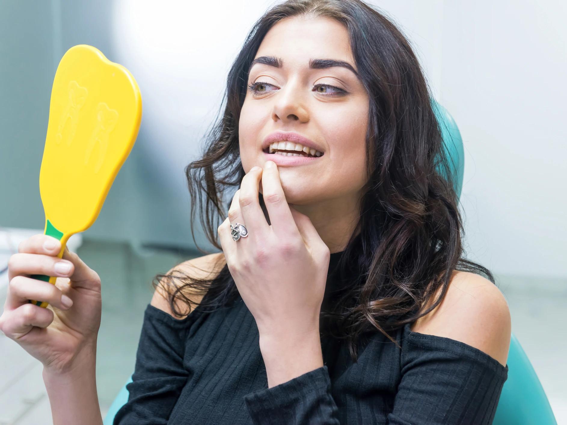 Composite Bonding happy patient