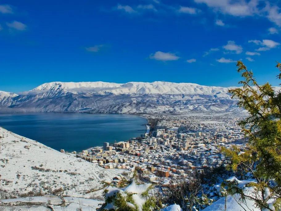 albanian costal in winter