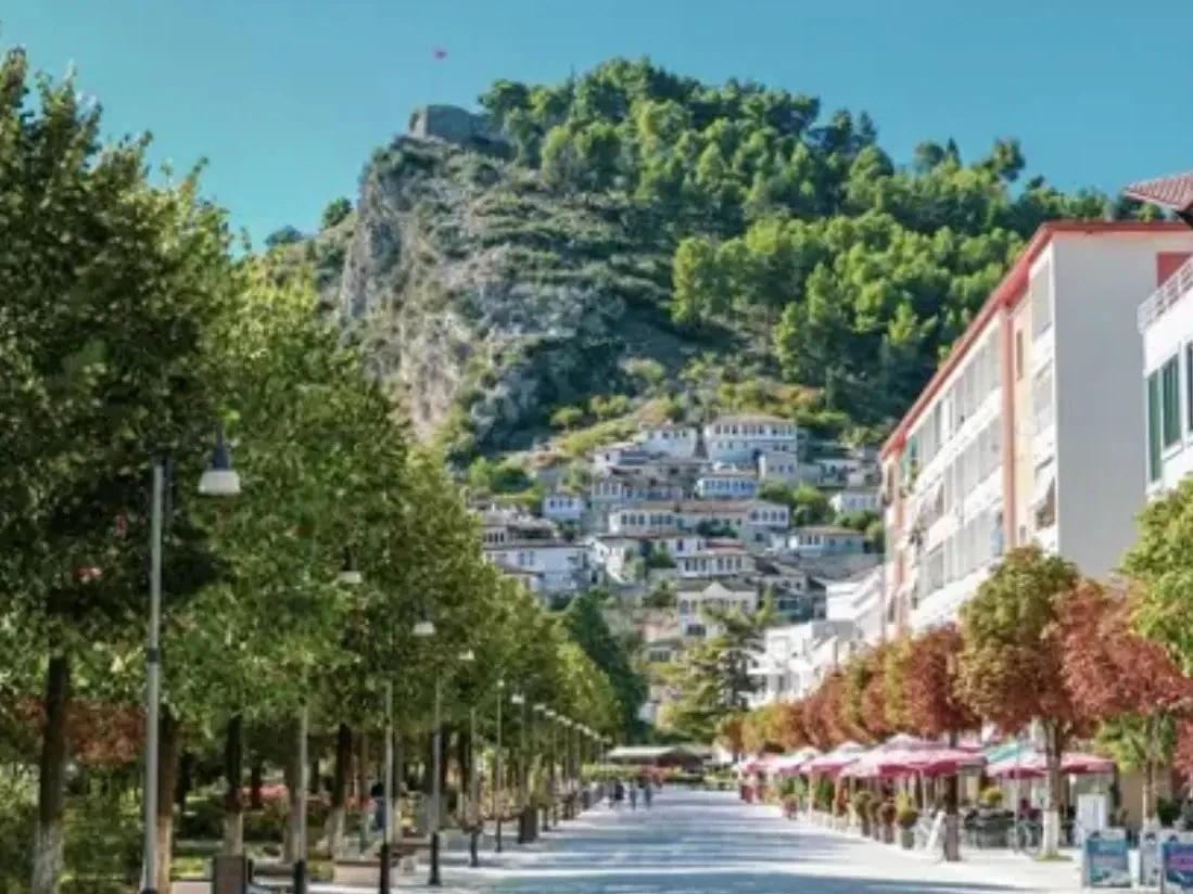 Scenic view of Berat, Albania - an underrated destination for dental implants abroad