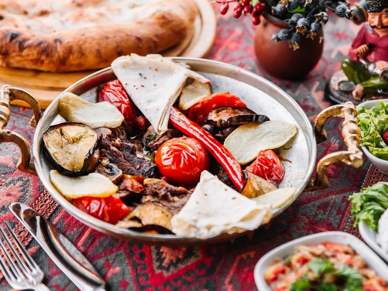 Traditional Albanian pie served as part of a culinary journey through Albania's traditional foods