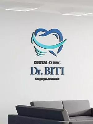 Interior photo for Dr.Biti clinic and the company logo